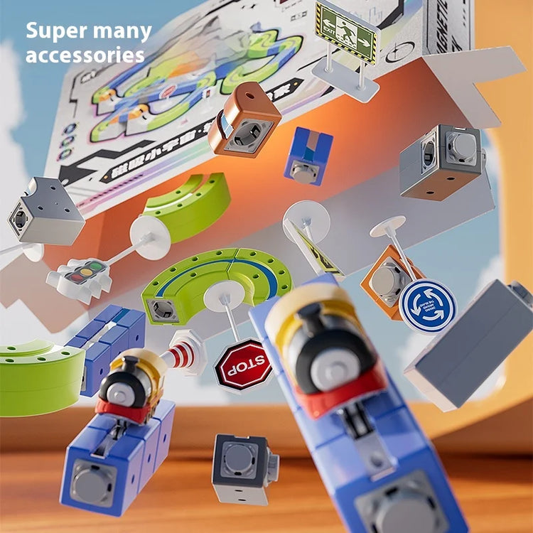 Magnetic Race Track Christmas Gift for Kids