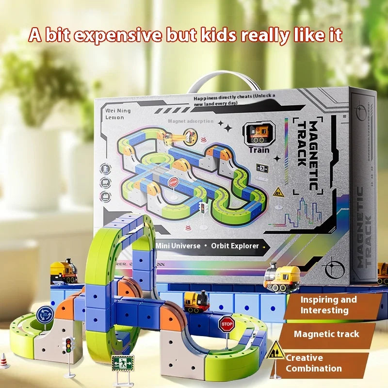 Magnetic Race Track Christmas Gift for Kids