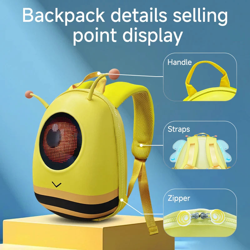 Led Backpack Glow Eyes Backpack: Smart LED Bag for Kids