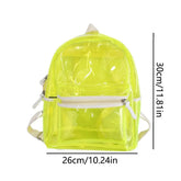 Tote bags for schools Adjustable Straps Waterproof bright yellow clear backpack with dimensions 30cm x 26cm