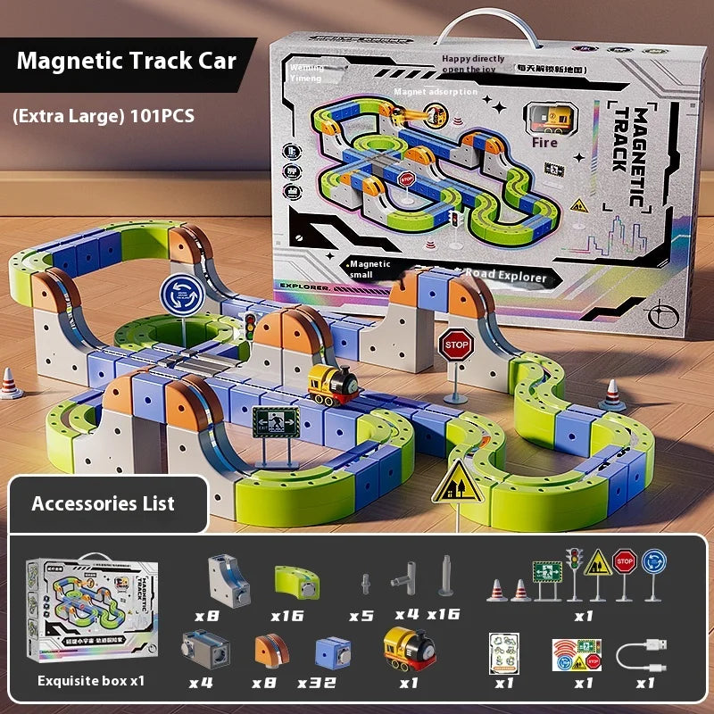 Magnetic Race Track Christmas Gift for Kids
