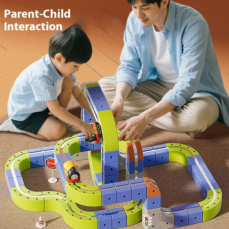 Montessori Motorized Train & Gravity Maze Toy