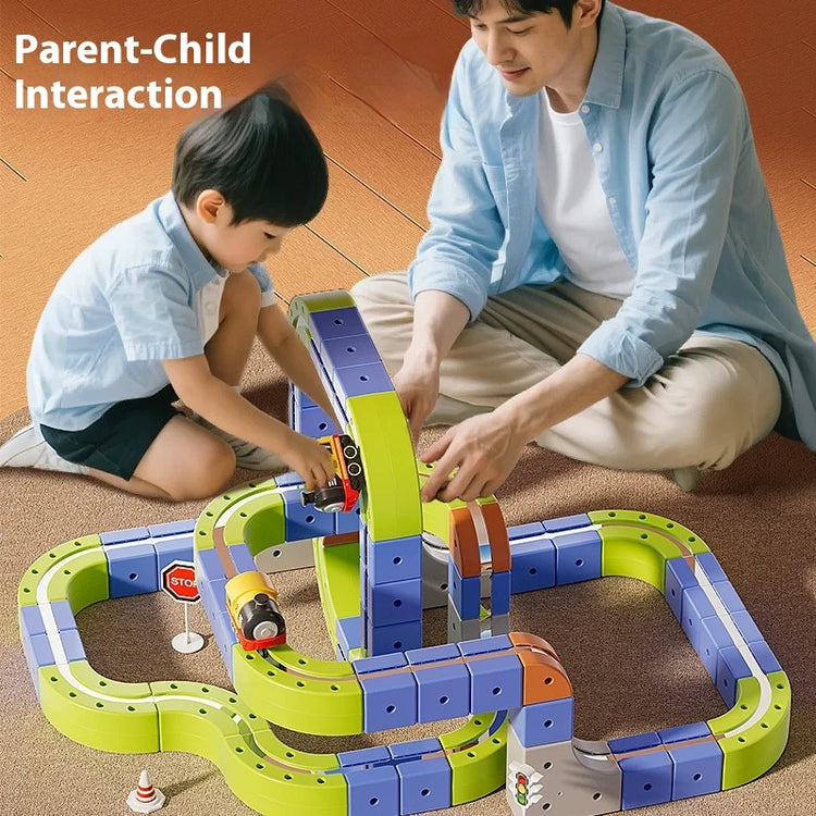 Montessori Motorized Train & Gravity Maze Toy