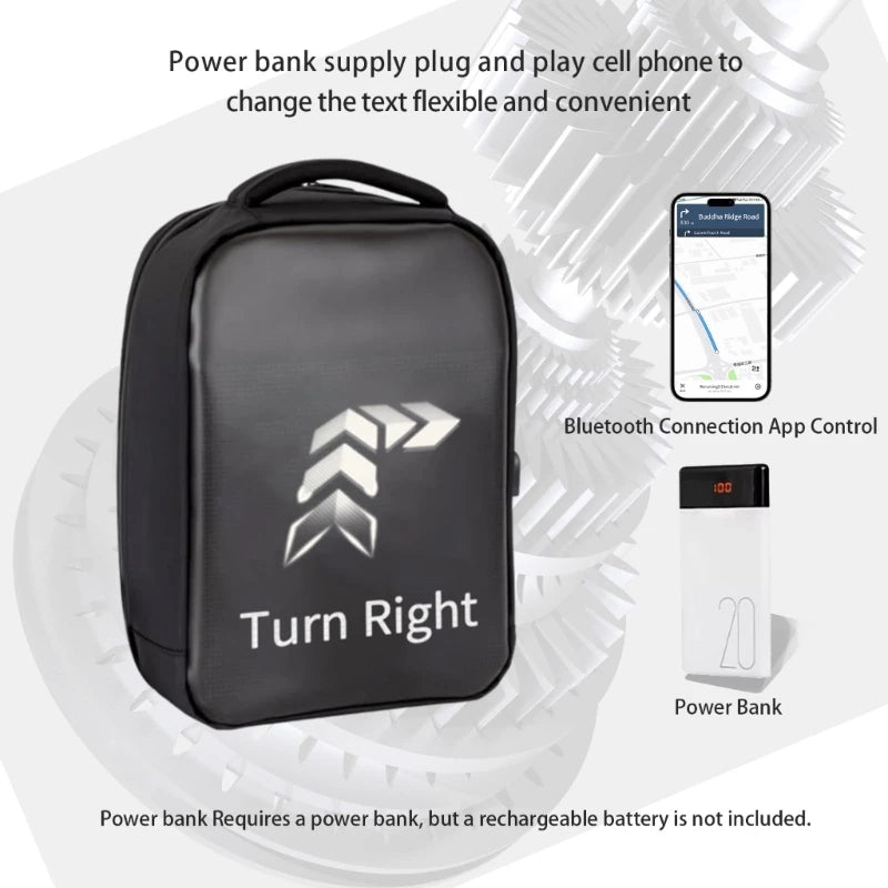 Backpacks Programmable Panel Screen Waterproof with customizable LED display and Bluetooth control for tech enthusiasts.