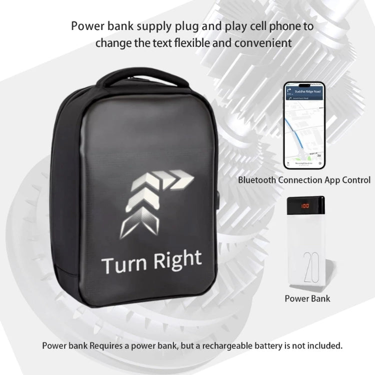 Backpacks Programmable Panel Screen Waterproof with customizable LED display and Bluetooth control for tech enthusiasts.