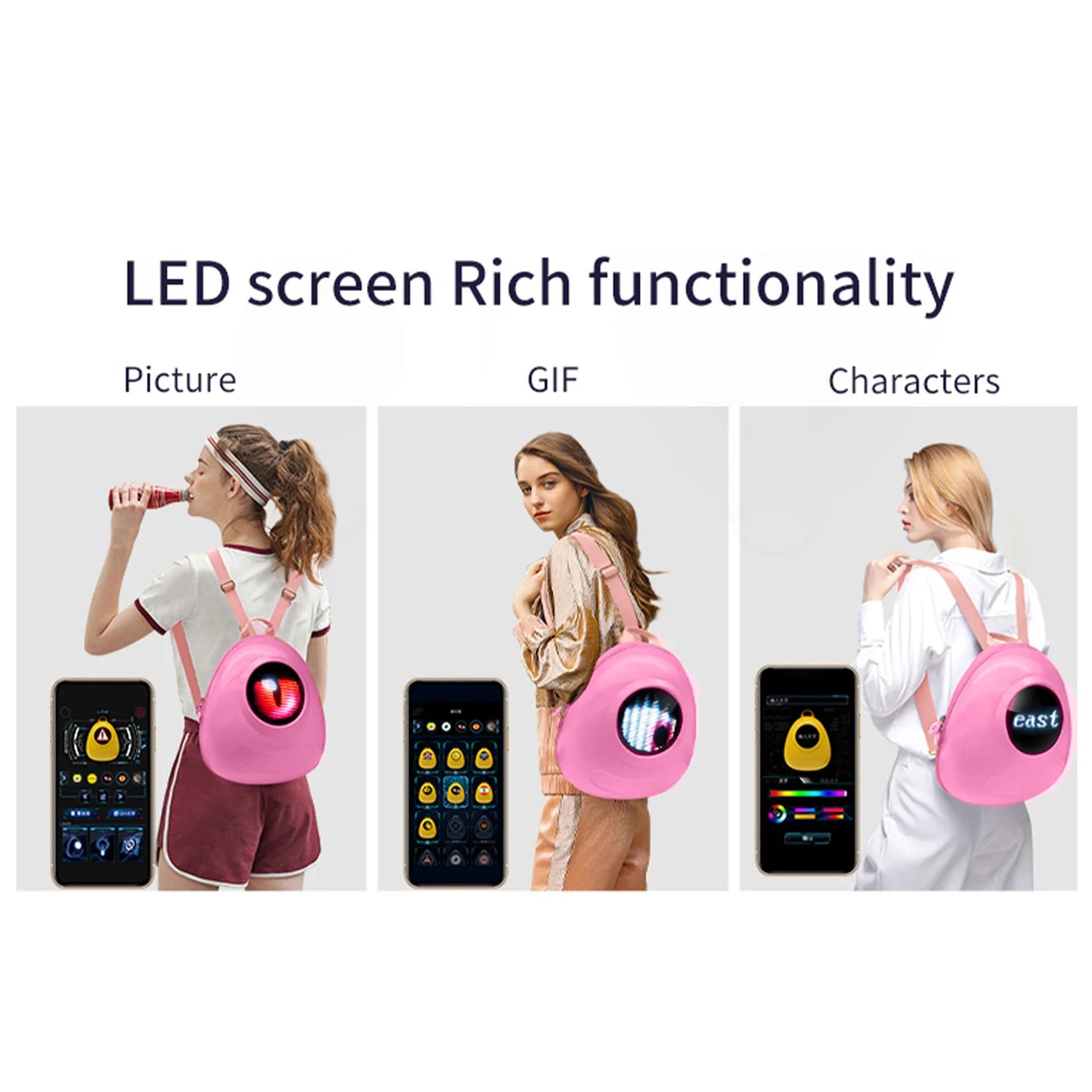 Led Backpack Gift For Kids Dynamic Display
