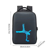 Backpacks Programmable Panel Screen Waterproof with customizable LED display showing a dynamic figure.