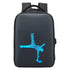 Backpacks Programmable Panel Screen Waterproof with customizable LED display in blue