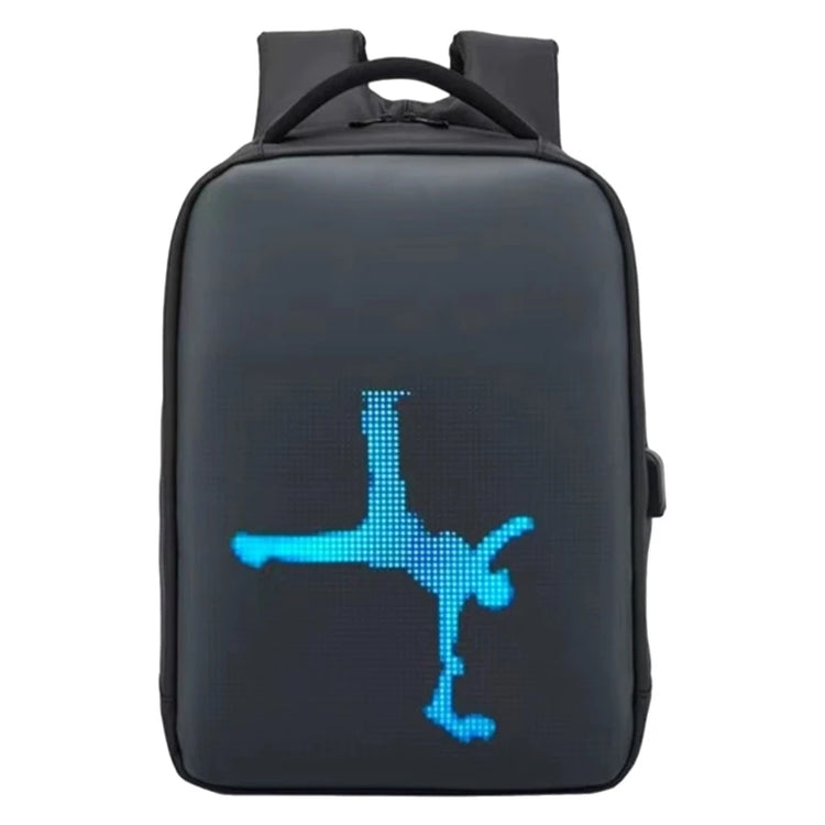 Backpacks Programmable Panel Screen Waterproof with customizable LED display in blue