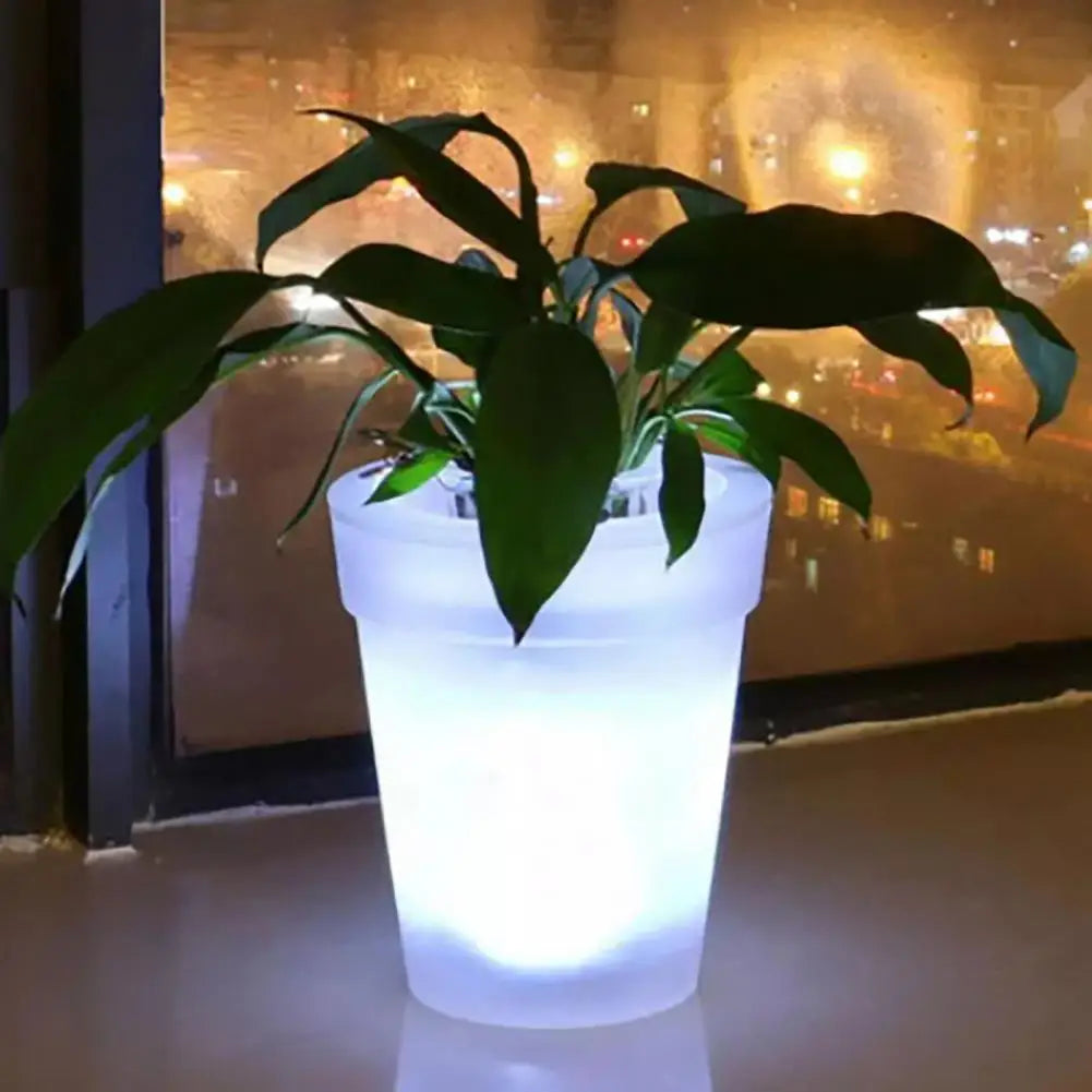 Light Weather-resistant Luminous Easy Installation Outdoor Wireless LED Solar Plant Pot