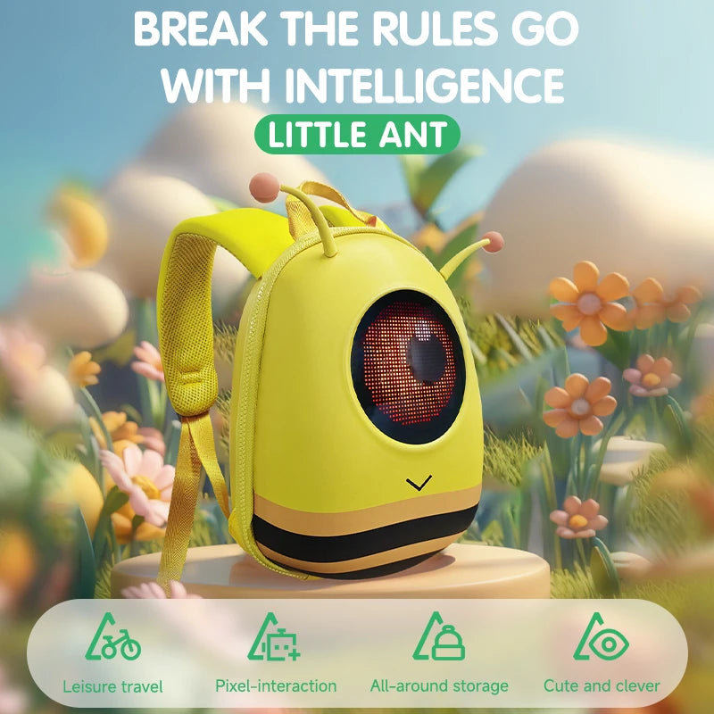 Led Backpack Glow Eyes Backpack: Smart LED Bag for Kids