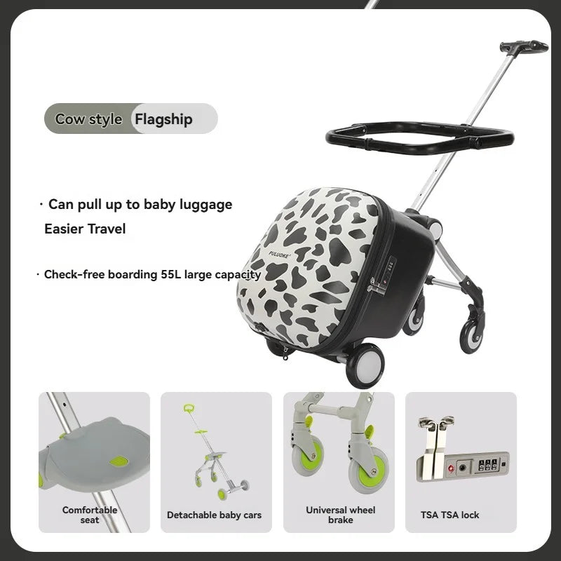 Kids Travel Trolley Suitcase Children Luggage Pulling