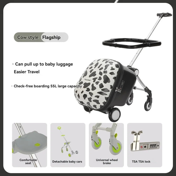 Kids Travel Trolley Suitcase Children Luggage Pulling