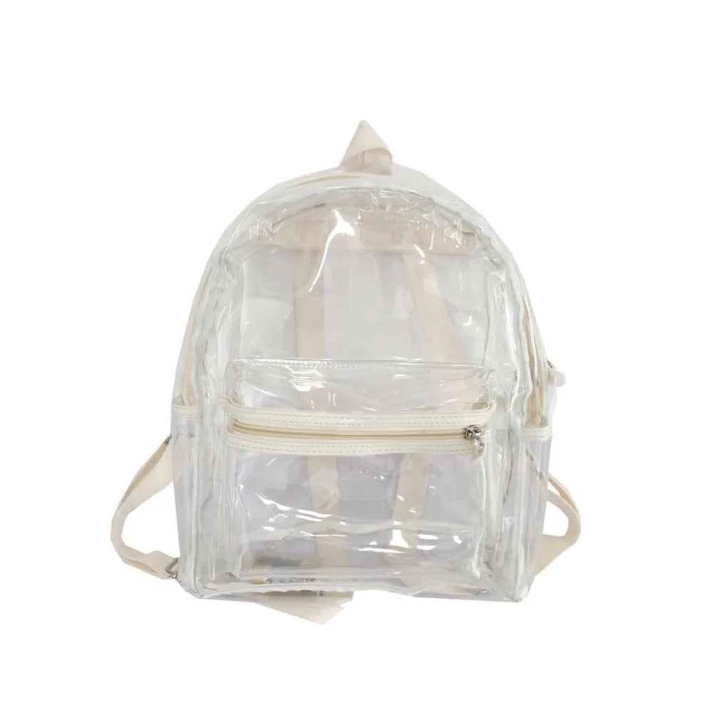 Tote bags for schools Adjustable Straps Waterproof clear backpack with adjustable straps and front pocket.