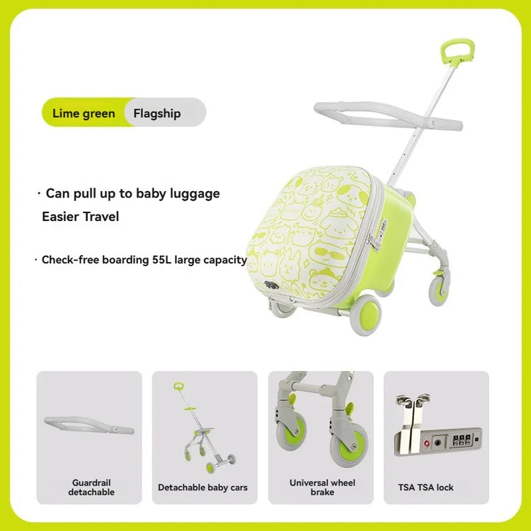 Kids Travel Trolley Suitcase Children Luggage Pulling